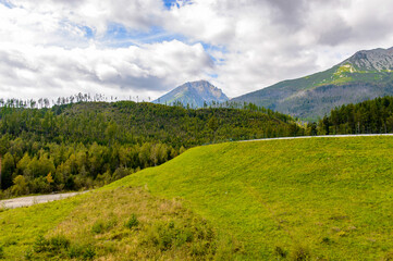 Beautiful nature of the High Tatra Mountains (Vysoke Tatry) a mountain range along the border of Slovakia and Poland