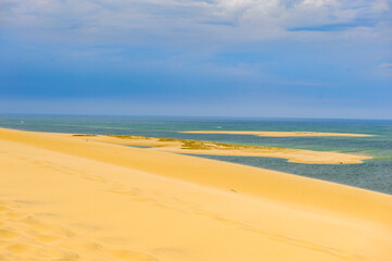 Beautiful view of the Dune of Pilat (Grande Dune du Pilat), the tallest sand dune in Europe.