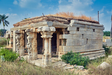 Naklejka premium Vijayanagara temple in Hampi, Karnataka, India