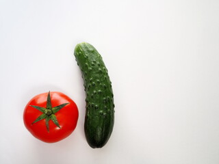 cucumbers and tomatoes