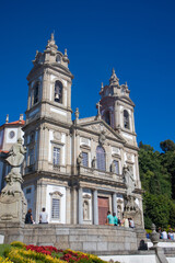Fototapeta na wymiar Facade of Bom Jesus sanctuary in Braga