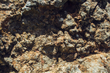 red rocks of a cave