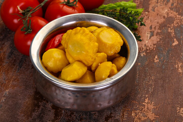 Tasty marinated patisson