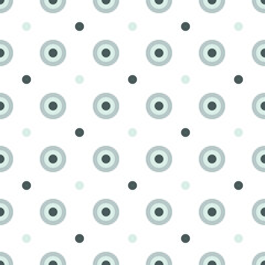 Seamless polka dots and circles pattern, abstract  geo, geometric background, monotone screen print texture, seamless fabric print