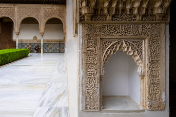 Fototapeta na wymiar Courtyard of Myrtles of the alhambra, grenada, spain