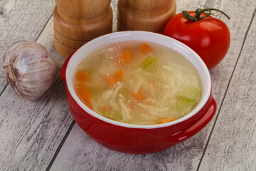 Chicken soup with noodles