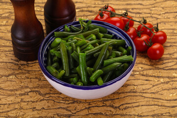 Green beans in the bowl