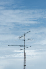Obraz premium TV antenna with sky floor