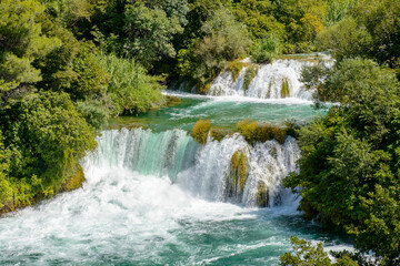 Fototapeta premium It's Water fall of the Krka National Park in Croatia