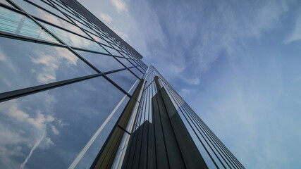 Fototapeta na wymiar 3D Rendering Of Exterior Skyscraper Building Visualization