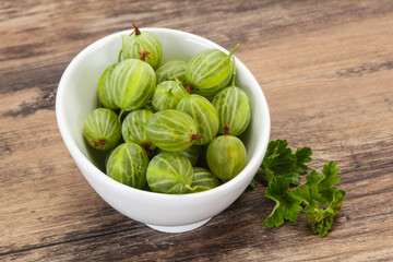 Fresh ripe green sweet gooseberry