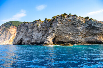 It's Coast of the Adriatic sea of Montenegro. Panoramic view