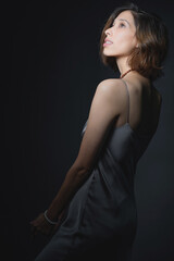 Naklejka premium Portrait of a beautiful, sexy girl. The concept of beauty and youth