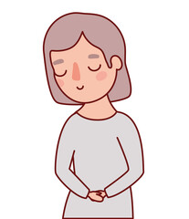 Avatar woman cartoon with brown hair design, Girl female person people human and social media theme Vector illustration