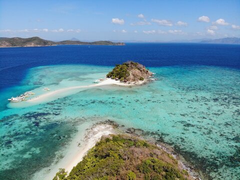 Sandbar And Island In The Philippines