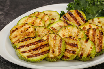 Vegan cuisine Grilled zucchini slices