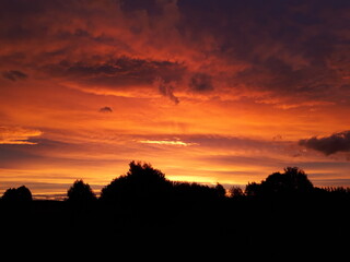 Sunset cloud dip