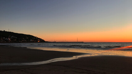 Sunset at the beach in Pirialopolis, Uruguay
