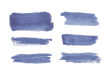 Blue watercolor brush stroke texture.