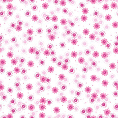 Vector seamless floral pattern from semiabstract flowers. For fabric, cloth design, wallpaper.