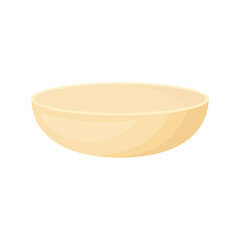 empty bowl isolated on white, vector illustration
