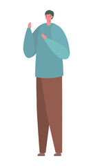 Avatar man cartoon design, Boy male person people human social media and portrait theme Vector illustration