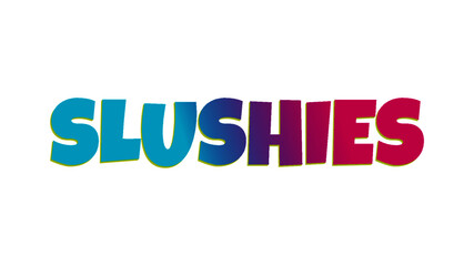 Slushies word vector in gradient color