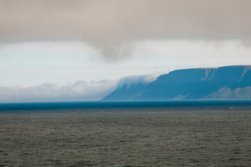 coastal line of icelandic west fjords