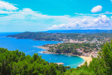 Panoramic view of the best beaches on the Costa Brava