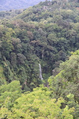 Cascade dans la jungle à Lombok, Indonésie	