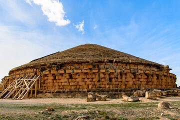 Madghacen, a royal mausoleum-temple of the Berber Numidian Kings,  Batna city, Aurasius Mons, Numidia, Algeria