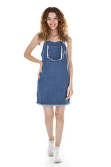 portrait of a young girl in the studio