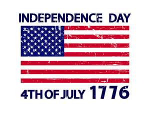 Independence Day 4th of July 1776 (Fourth of July) patriotic concept, banner, greeting card, poster. American federal national holiday. 