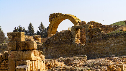 Ruins of Madauros, a Roman-Berber city in the old province of Numidia, Algeria