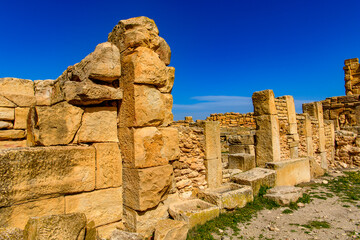 Nature and Ruins of Madauros, a Roman-Berber city in the old province of Numidia, Algeria