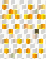 white orange black geometric shapes abstract background 3D illustration