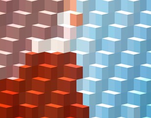 Obraz premium blue orange colorful geometric shapes abstract background 3D illustration