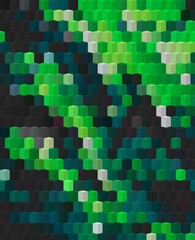 green colorful geometric shapes abstract background 3D illustration