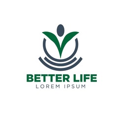 better life logo designs success service icon simple