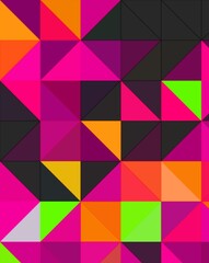 yellow green pink magenta colors neon geometric shapes abstract background