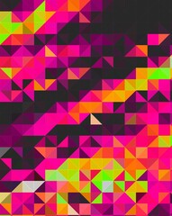 yellow green pink magenta colors neon geometric shapes abstract background