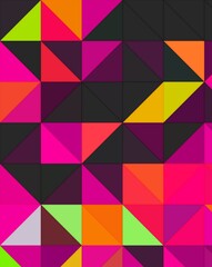 yellow green pink magenta colors neon geometric shapes abstract background