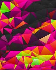yellow green pink magenta colors neon geometric shapes abstract background