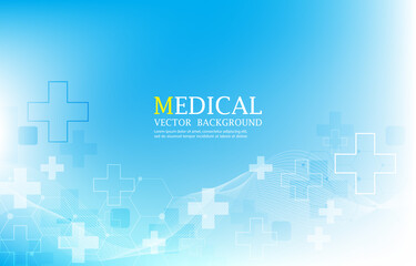Fototapeta premium abstract medical wallpaper concept.modern vector medical background