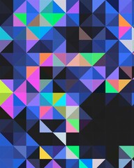 hologramic colors neon geometric shapes abstract background