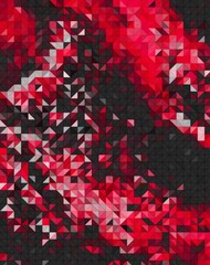 red black psychedelic geometric shapes abstract background
