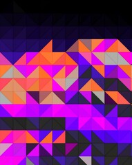 Fototapeta premium magenta pink neon trippy psychedelic geometric shapes abstract background