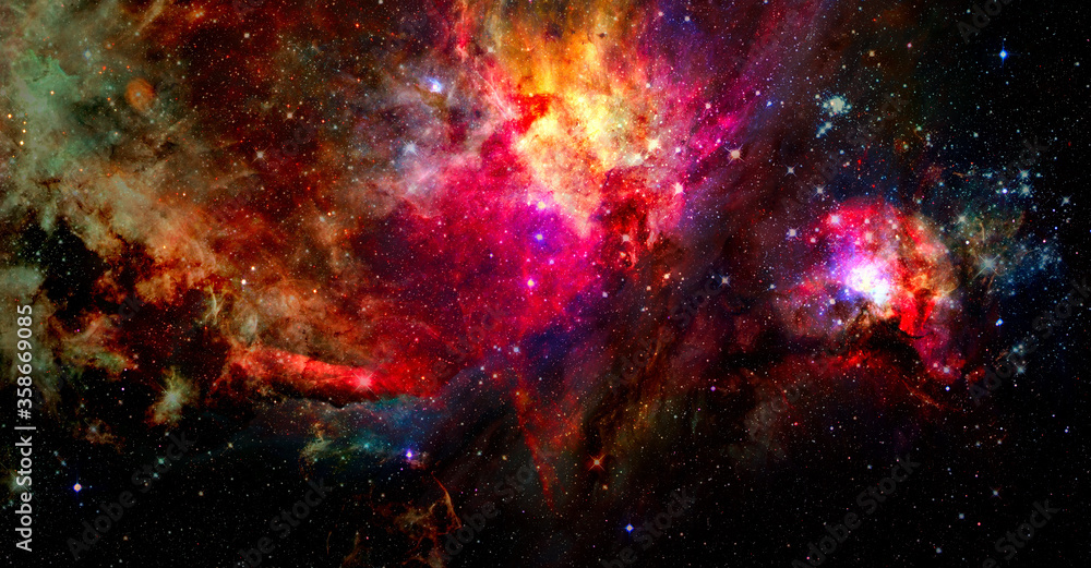 Wall mural starry outer space. background texture. elements of this image furnished by nasa