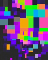 blue cyan green magenta neon trippy psychedelic geometric shapes abstract background