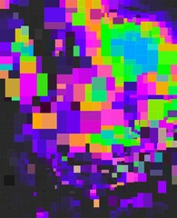 blue cyan green magenta neon trippy psychedelic geometric shapes abstract background